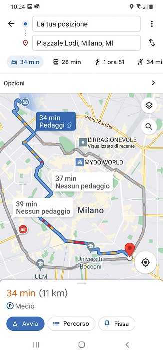 schermata Google Maps